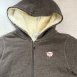 Sweat à capuche zippé doublé Bonpoint unisexe gris anthracite chiné taille 12 ans — vue 4