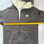 Sweat à capuche zippé doublé Bonpoint unisexe gris anthracite chiné taille 12 ans — vue 8