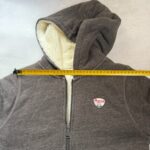 Sweat à capuche zippé doublé Bonpoint unisexe gris anthracite chiné taille 12 ans — vue 9
