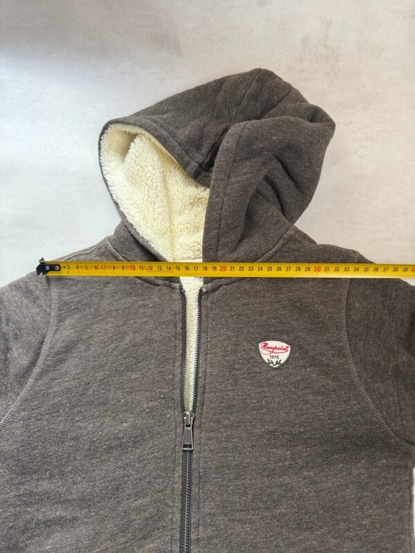 Sweat à capuche zippé doublé Bonpoint unisexe gris anthracite chiné taille 12 ans — vue 9