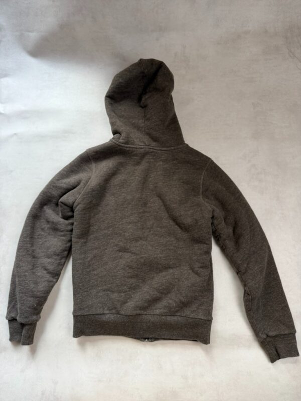Sweat à capuche zippé doublé Bonpoint unisexe gris anthracite chiné taille 12 ans — vue 12