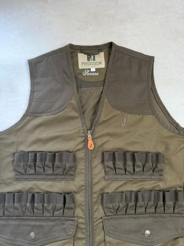 Gilet de chasse Percussion savane homme kaki taille S — vue 4