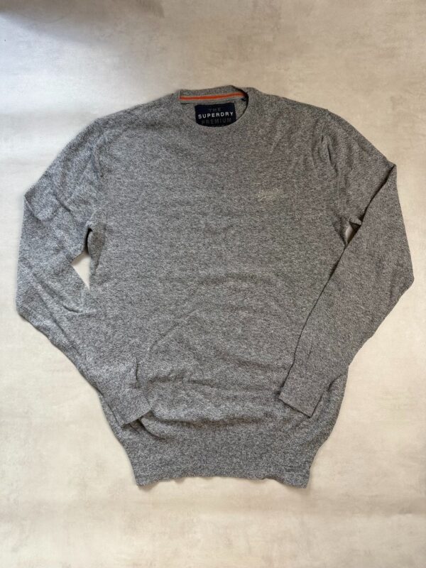 Pull à col rond Superdry homme gris chiné taille S — vue 2