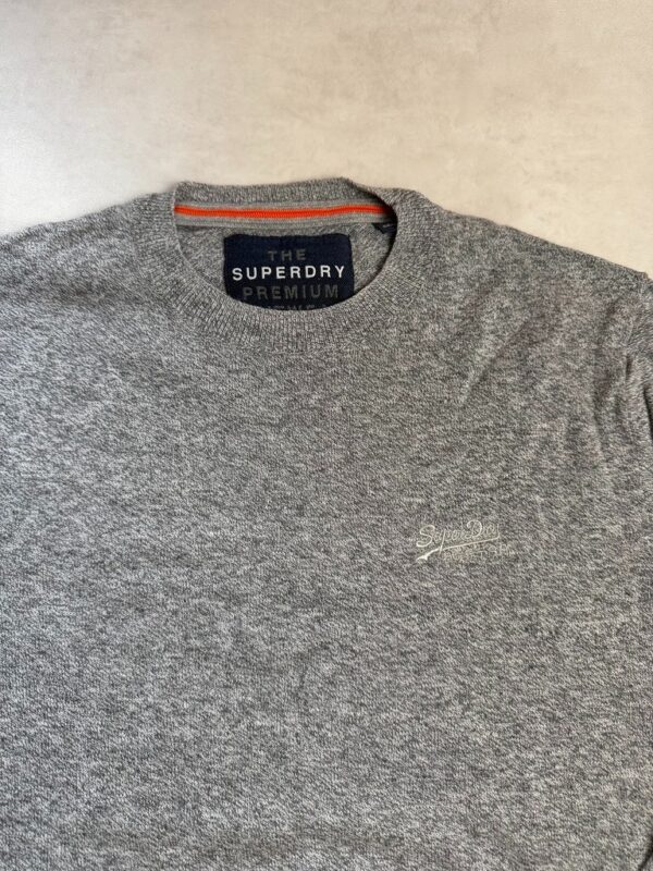 Pull à col rond Superdry homme gris chiné taille S — vue 3