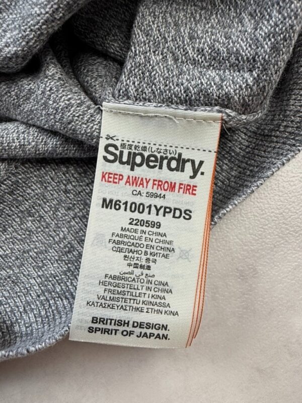 Pull à col rond Superdry homme gris chiné taille S — vue 8