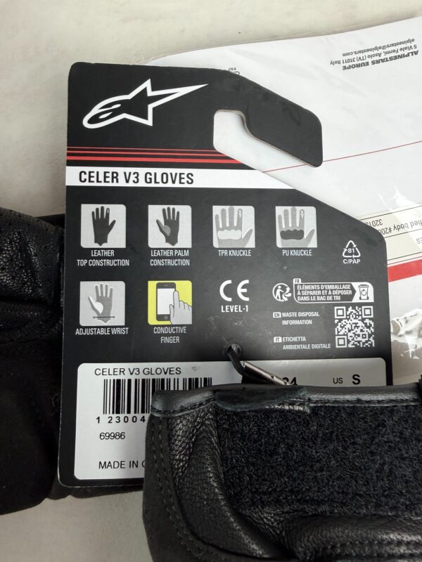 Gants de moto Alpinestars Celer V3 unisexe noir taille S — vue 7