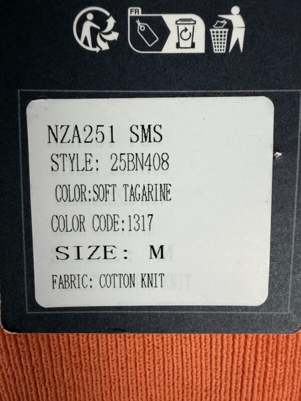 Pull homme à col montant zippé NZA New Zealand Auckland orange caramel taille M — vue 6