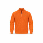 Pull homme à col montant zippé NZA New Zealand Auckland orange caramel taille M