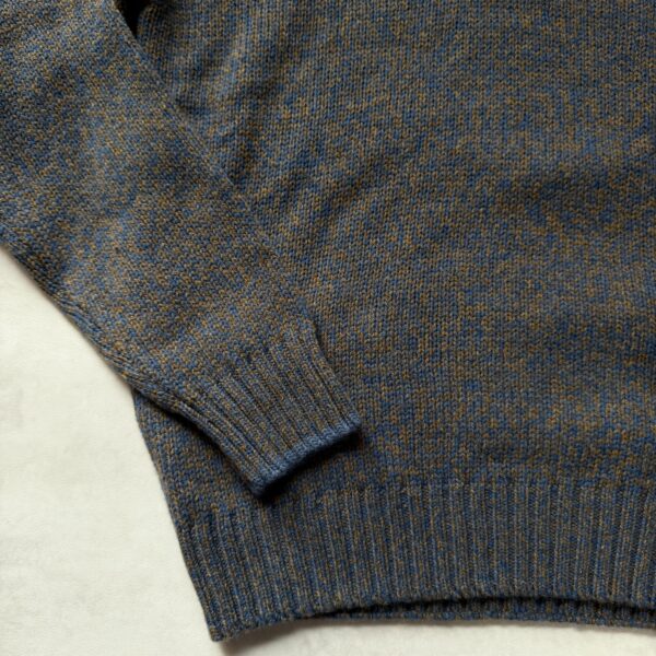 Pull col camionneur NZA New Zealand Auckland Frederick homme bleu chiné/marron taille M — vue 4