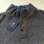 Pull col camionneur NZA New Zealand Auckland Frederick homme bleu chiné/marron taille M — vue 5