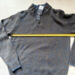 Pull col camionneur NZA New Zealand Auckland Frederick homme bleu chiné/marron taille M — vue 9