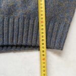 Pull col camionneur NZA New Zealand Auckland Frederick homme bleu chiné/marron taille M — vue 12