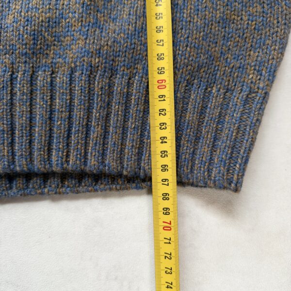 Pull col camionneur NZA New Zealand Auckland Frederick homme bleu chiné/marron taille M — vue 12