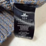 Pull col camionneur NZA New Zealand Auckland Frederick homme bleu chiné/marron taille M — vue 14
