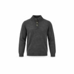 Pull col montant à boutons NZA New Zealand Auckland homme marron chiné taille M