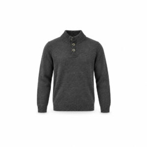 Pull col montant à boutons NZA New Zealand Auckland homme marron chiné taille M
