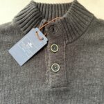 Pull col montant à boutons NZA New Zealand Auckland homme marron chiné taille M — vue 5