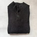 Pull col montant à boutons NZA New Zealand Auckland homme marron chiné taille M — vue 10