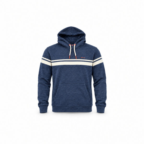 Sweat à capuche NZA New Zealand Auckland Hine Rere homme bleu marine chiné taille 3XL