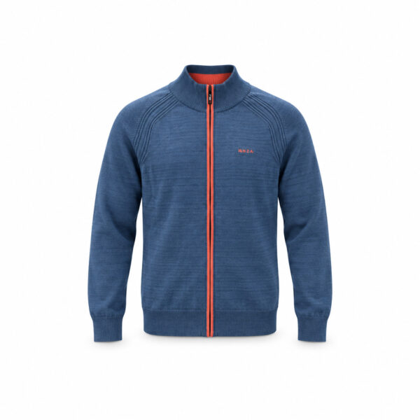 Gilet zippé NZA New Zealand Auckland Oakley homme bleu pétrole taille M