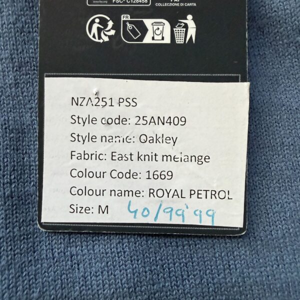Gilet zippé NZA New Zealand Auckland Oakley homme bleu pétrole taille M — vue 5