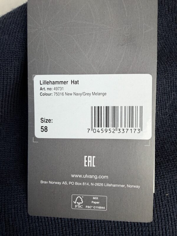 Bonnet Ulvang Lillehammer Hat unisexe bleu marine taille 58 — vue 5