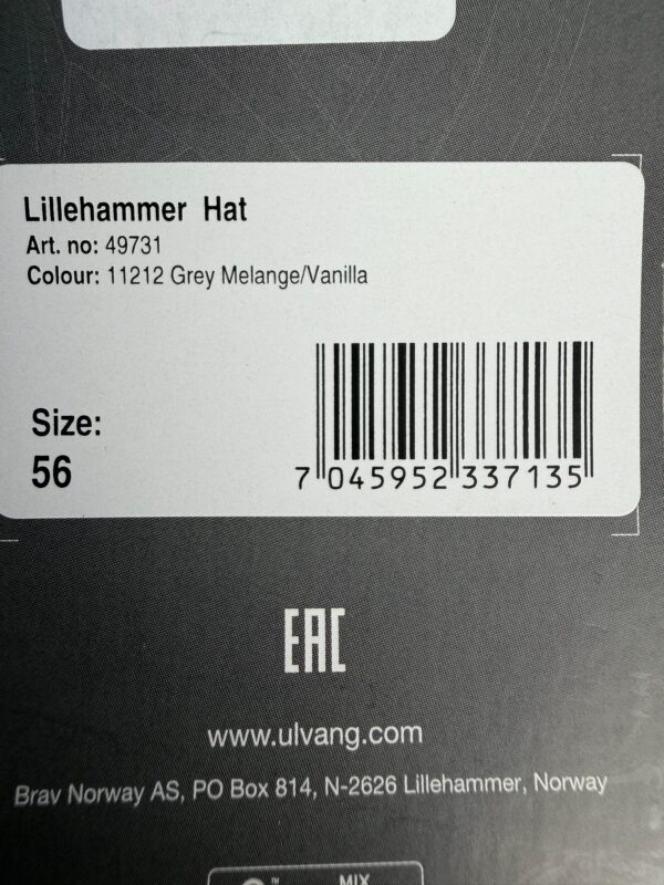 Bonnet Ulvang Lillehammer Hat unisexe gris chiné taille 56 — vue 6