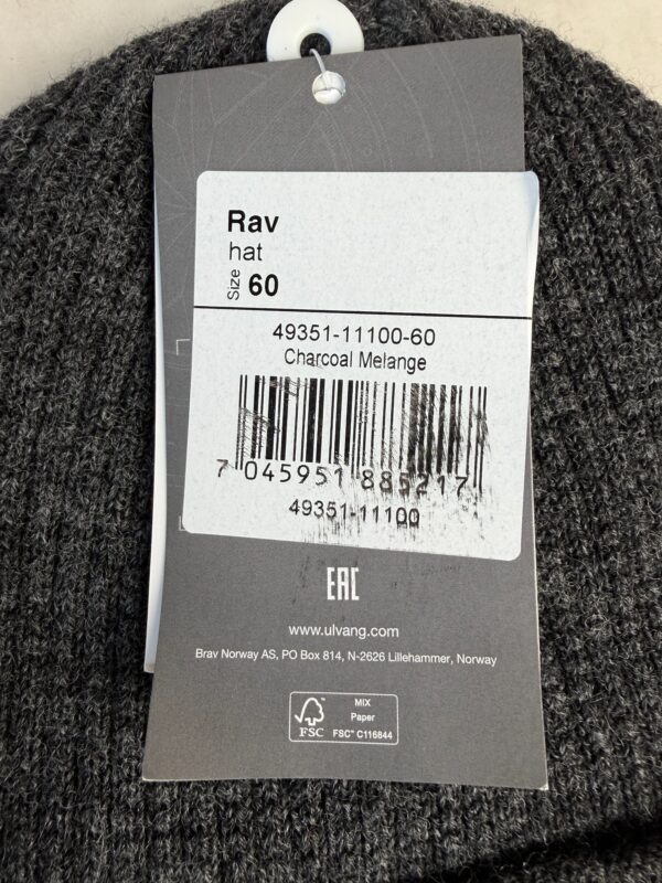 Bonnet en maille Ulvang Rav unisexe gris anthracite chiné taille 60 — vue 5