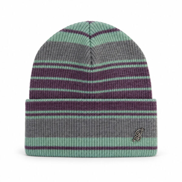 Bonnet côtelé à revers Atrics WH-833 unisexe gris taille 56-59