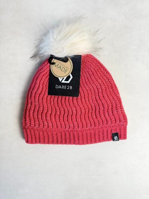 Bonnet à pompon enfant Dare 2b In The Know Beanie rose vif taille 11-13 ans (EU 152-164) — vue 2