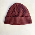 Bonnet en maille Blanc Bonnet bordeaux — vue 2