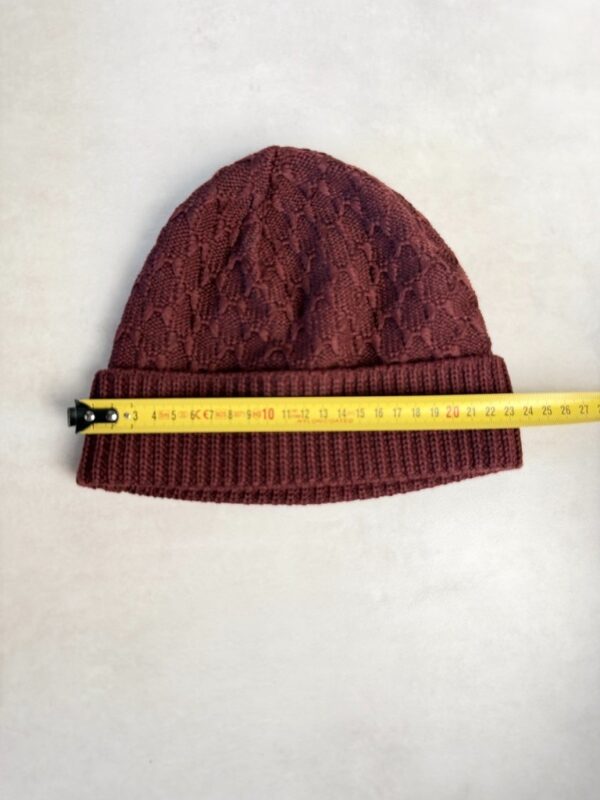 Bonnet en maille Blanc Bonnet bordeaux — vue 3