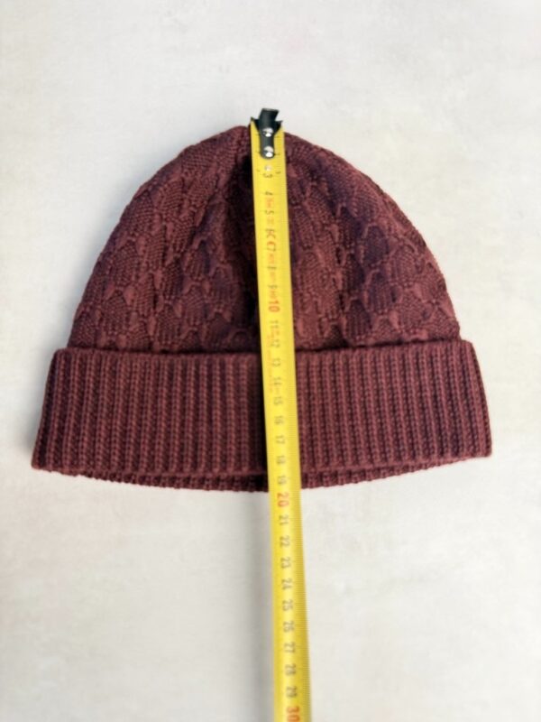 Bonnet en maille Blanc Bonnet bordeaux — vue 4