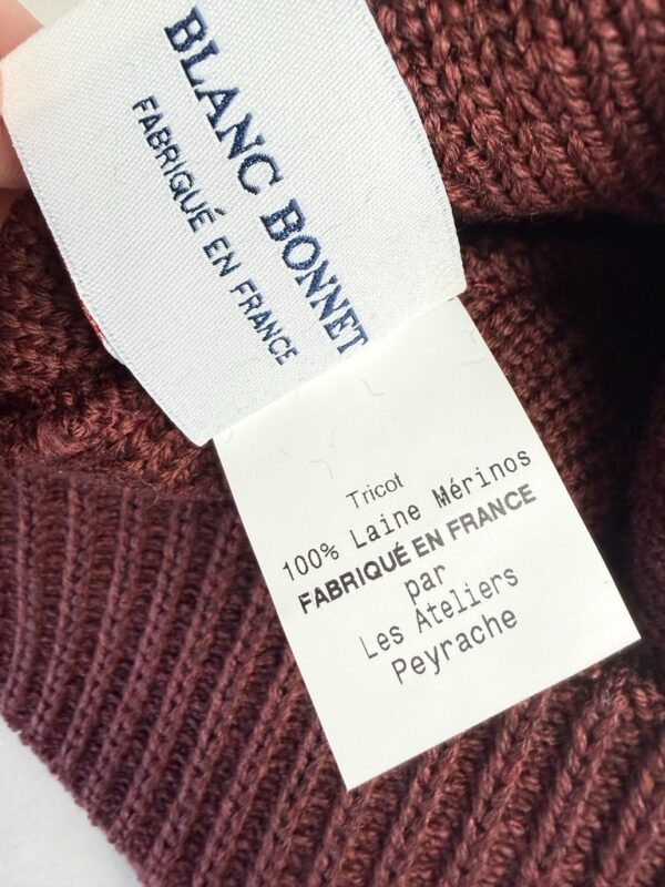 Bonnet en maille Blanc Bonnet bordeaux — vue 5