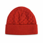 Bonnet en maille Blanc Bonnet rouge