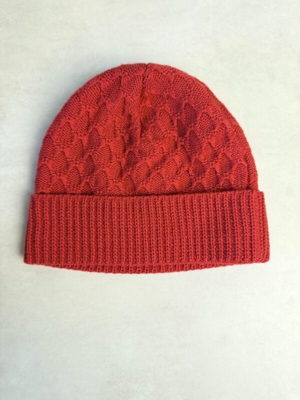 Bonnet en maille Blanc Bonnet rouge — vue 2