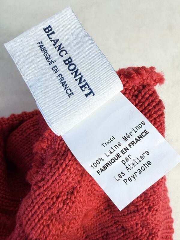 Bonnet en maille Blanc Bonnet rouge — vue 5