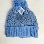 Bonnet à pompon Hawkins Collection femme bleu ciel taille TU — vue 2
