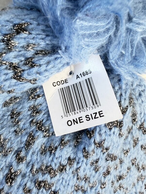 Bonnet à pompon Hawkins Collection femme bleu ciel taille TU — vue 5