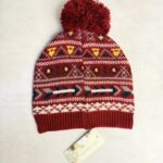 Bonnet à pompon Life is Beautiful femme bordeaux taille TU — vue 2