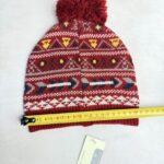Bonnet à pompon Life is Beautiful femme bordeaux taille TU — vue 4