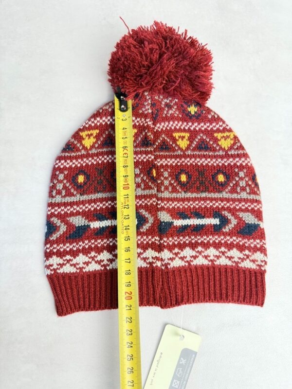 Bonnet à pompon Life is Beautiful femme bordeaux taille TU — vue 5