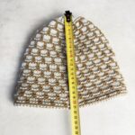 Bonnet tricoté doublé polaire unisexe beige/blanc cassé — vue 4