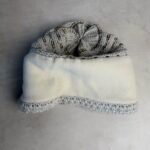 Bonnet tricoté doublé polaire unisexe beige/blanc cassé — vue 5