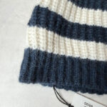 Bonnet en maille Aymara Denis unisexe bleu marine taille L — vue 3
