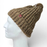 Bonnet à pompon Bickley + Mitchell unisexe beige chiné taille TU — vue 2