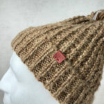 Bonnet à pompon Bickley + Mitchell unisexe beige chiné taille TU — vue 3