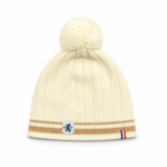 Bonnet à pompon Blanc Bonnet unisexe écru taille TU