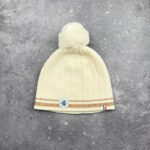 Bonnet à pompon Blanc Bonnet unisexe écru taille TU — vue 2