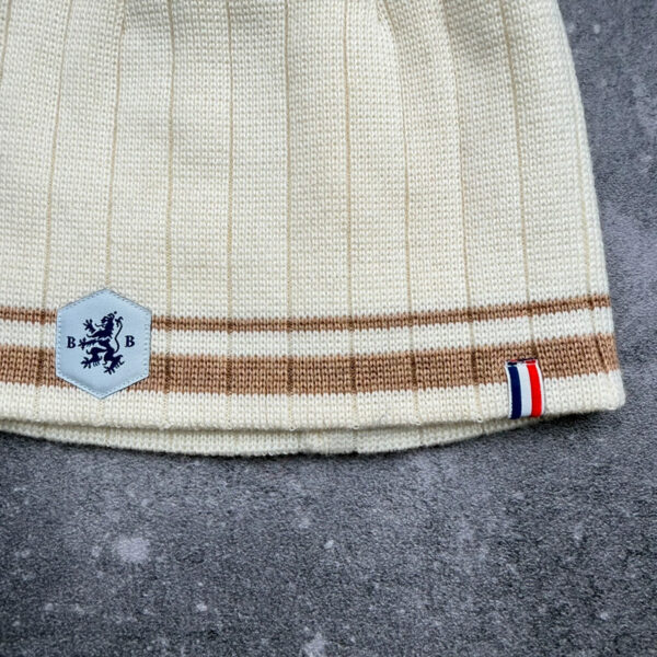 Bonnet à pompon Blanc Bonnet unisexe écru taille TU — vue 3